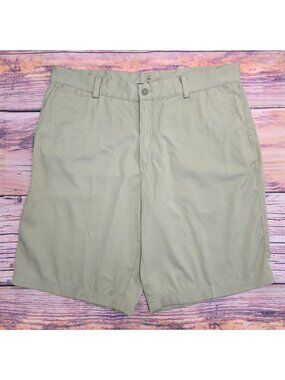Nike Golf Khaki Mens Shorts Size 36 Classic Fit Polyester Blend